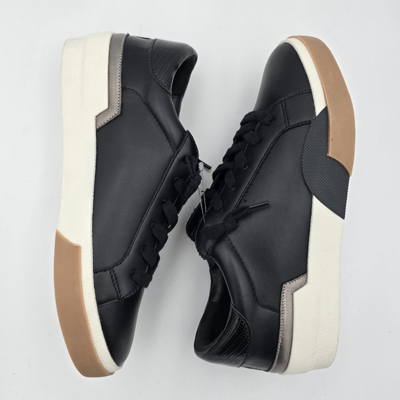 NWOT DV Dolce Vita Harryson Lace-Up Sneakers, Black/White/Tan, Women's Size 8.5 - Picture 11 of 13